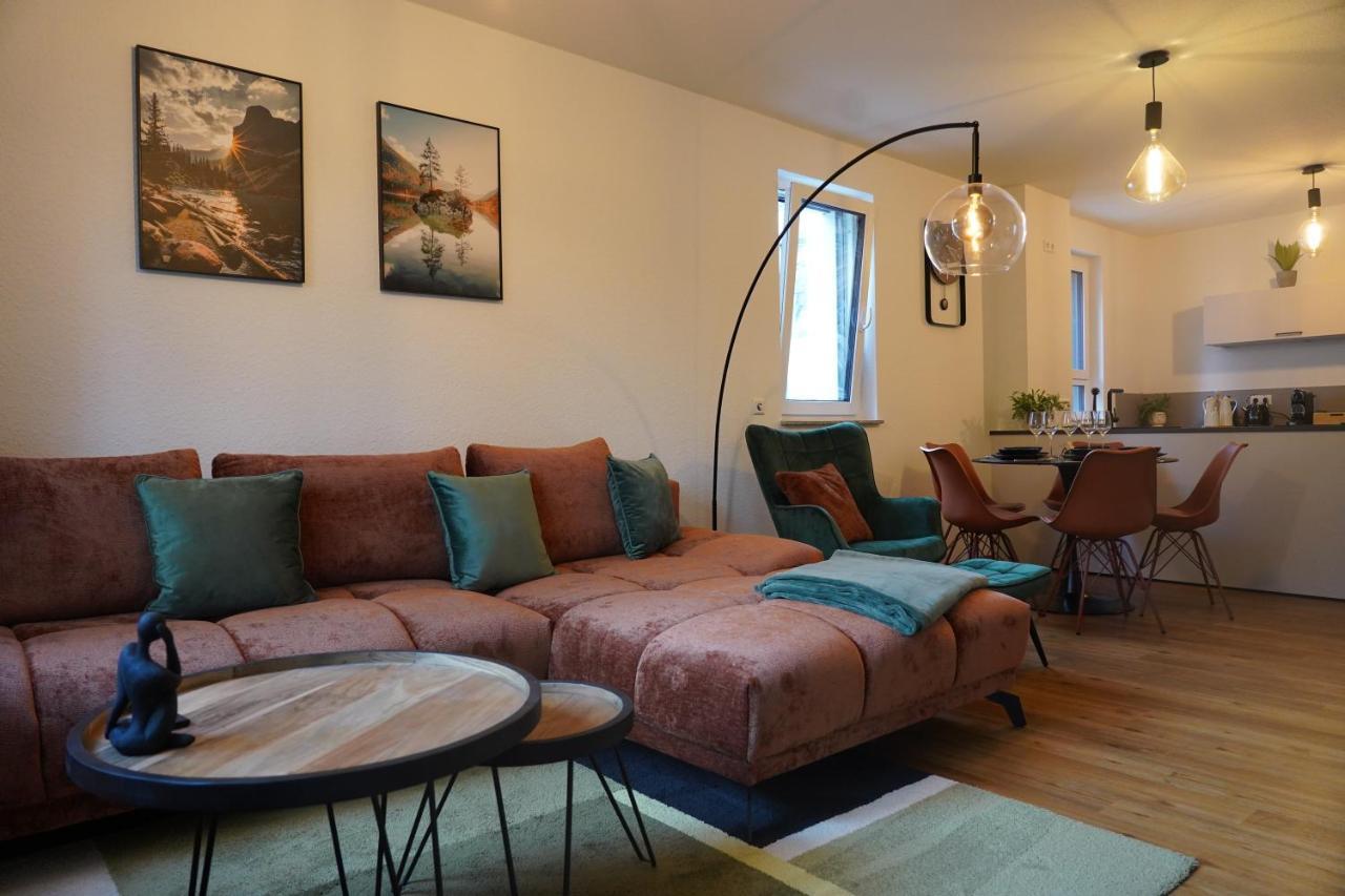 Design-Apartment I Direkt Im Zentrum I Boxspring I Nespresso I Terrasse Mit Garten I Parkplatz Бад-Кроцинген Экстерьер фото