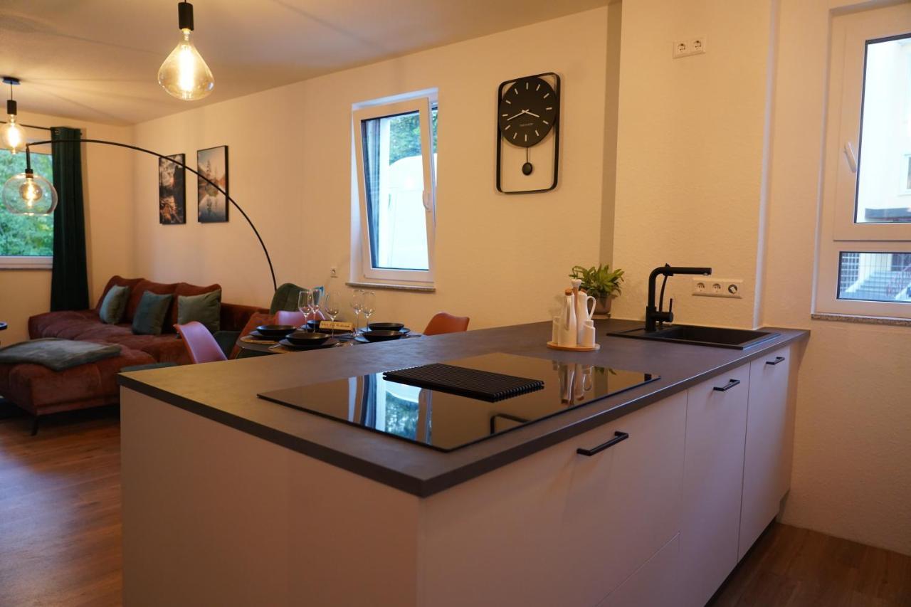 Design-Apartment I Direkt Im Zentrum I Boxspring I Nespresso I Terrasse Mit Garten I Parkplatz Бад-Кроцинген Экстерьер фото